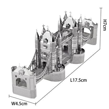 London Tower Bridge 3D Metal Puzzle - Model Kit for Adults