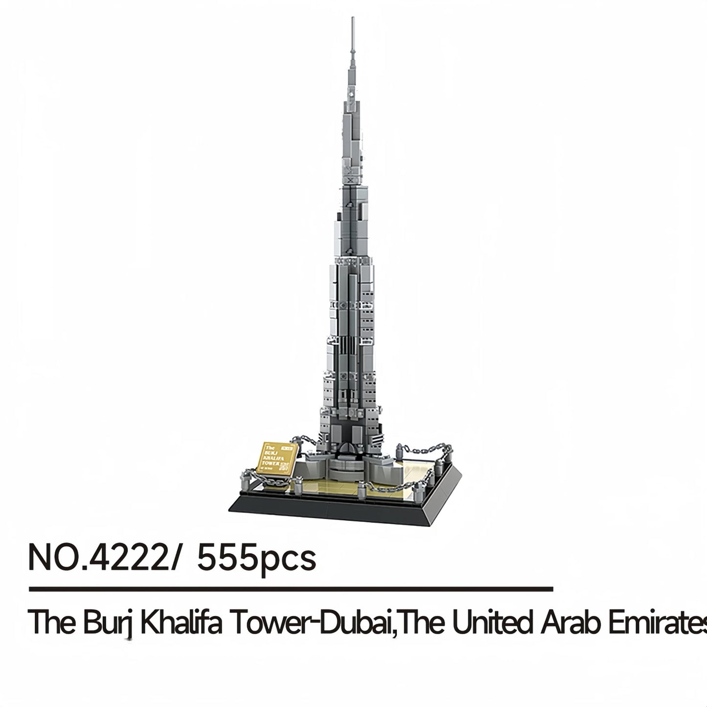 Burj Khalifa Architecture Model - 555-Piece Building Block Set