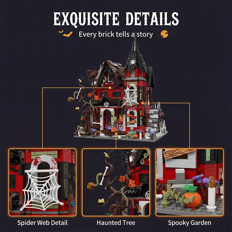 Shadow Manor MOC Haunted House - 1249pcs Horror Building Set