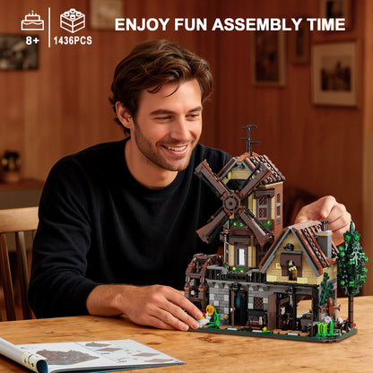 Rustic Countryside Farm Hut - 1436-Piece Building Block Set